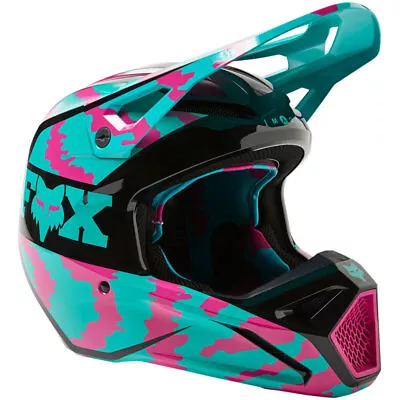 NEW Fox V1 Nuklr Teal Kids Motocross Dirt Bike Helmet • $199