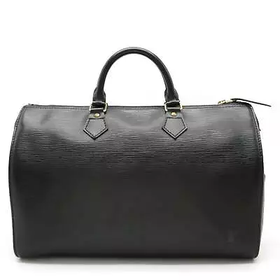 LOUIS VUITTON Epi Speedy 35 Handbag Boston Bag Leather Noir Black M42992 • $641.82