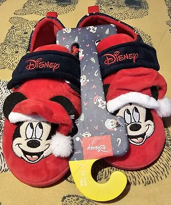 BNWT Disney Christmas Mickey Mouse Slippers Size 13 • £3.25
