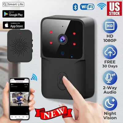 WiFi Wireless Doorbell Video Intercom Security Smart Camera Door Ring Bell Chime • $15.99