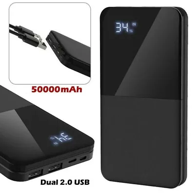 $26.99 • Buy 1X 50000mAh Portable Power Bank Charger With LCD 2USB External Battery Pack AU