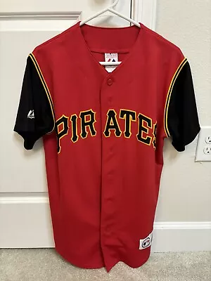Pittsburg Pirates Majestic Red Jersey Size Men’s Small Throwback • $50