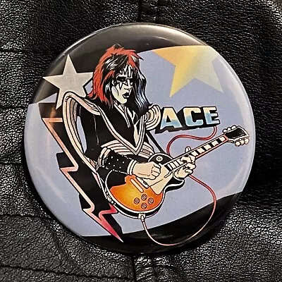 KISS 3” Pin Back Button Ace Frehley 1976 • $6