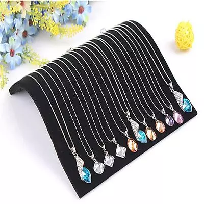 $7.21 • Buy Stylish Velvet Necklace Chain Pendant Display Jewelry Organizer Stand Holder_bf