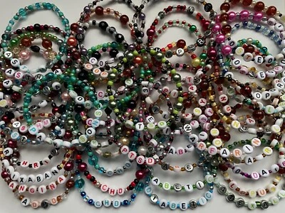 £3.19 • Buy Handmade Elasticated Beaded Medical Condition - ADULT SIZE - Message Bracelets.