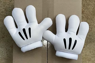 Disney Parks Mickey Minnie Mouse White Plush Gloves Hands Costume • $15