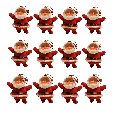 12 X CHRISTMAS TREE BAUBLE SANTA FATHER CHRISTMAS Decoration Ornament • £4.75