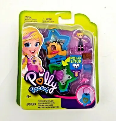 Polly Pocket Tiny Pocket Places Beach Compact Polly Stick Dolphin Mattel NEW • $14.97