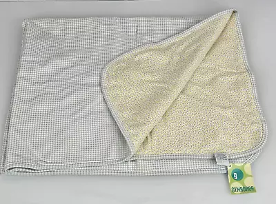 Vintage 2001 Gymboree Garden Patch Baby Girl Blanket Blue Yellow Floral Plaid • $199.99