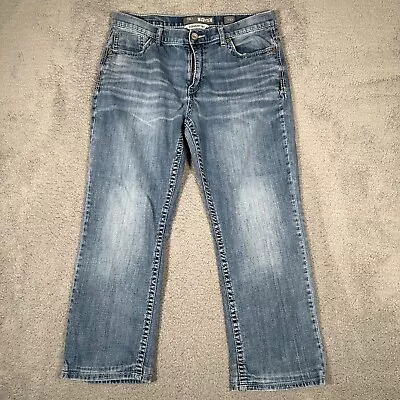 BKE Buckle Jeans Mens Size 34x25 Tyler Straight Leg Denim Stretch Hemmed • $23.99