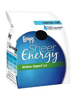 $22.43 • Buy L'eggs Pantyhose Energy Sheer Toe 6 Pk Control Top Hosiery Sandal Medium Support