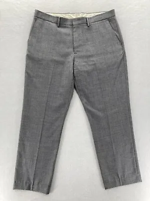 J.Crew Bowery Dress Pants Mens 36x29 Classic Fit Straight Leg Gray 100% Wool • $19.99