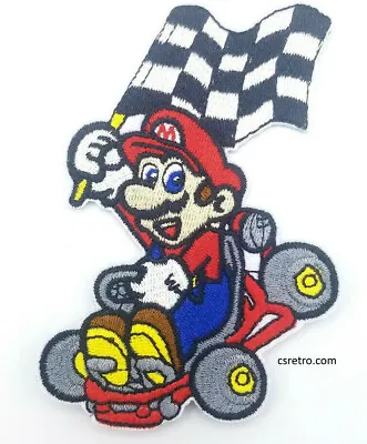 Mario Kart Super Mario Video Game Retro 90s Style Iron On Patch Applique NEW • $5