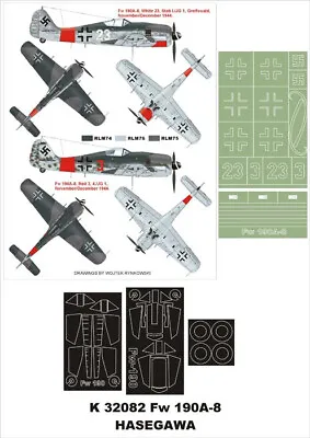 Montex 1/32 Fw 190A-8 - Super Paint Mask Set (K32082) • $12.99