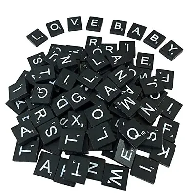 $13.47 • Buy 300PCS Black Wooden Scrabble Tiles, Scrabble Letters For Crafts, Making Alphabet