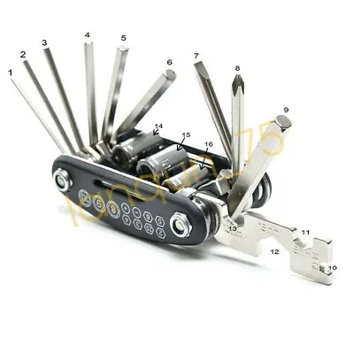 $13.08 • Buy Motorcycle Parts Socket Hex Wrench Screwdrivers Allen Key Kit Repair Tool Set