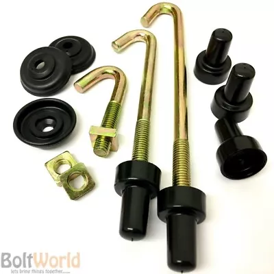 £141.01 • Buy M6 M8, Hook J Bolts + Square Nuts + Spat Washers + Top Hats Zinc Roofing Gutter