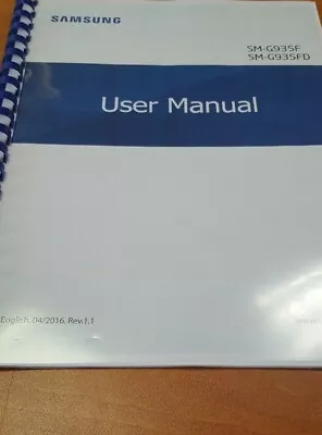 Samsung Galaxy S7 Edge G935f Printed Instruction User Guide Manual 183 Pages  A5 • £13.99