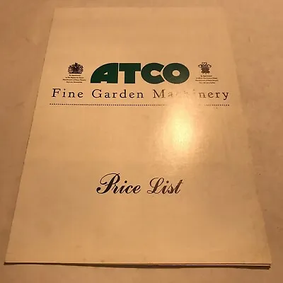 ATCO Garden Machinery - Mowers Tractors Cultivators Original 1991 Price List • £5