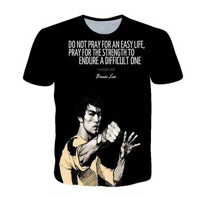 $15.95 • Buy T Shirt Bruce Lee Inspired Kung Fu Dragon Moive Graphic Double Sided Size L M S