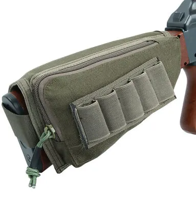 Tactical Buttstock Shotgun Rifle Shell Holder For Cheek Rest Ammo Holder Pouch • $9.79