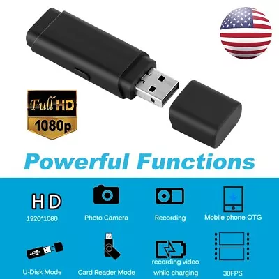 Mini USB Flash Drive Camera Hidden 1080P HD Video Recorder U Disk Nanny Cam US • $25.99