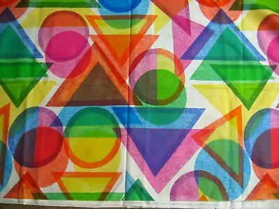 Red Rooster Studio Flower Power Blended Neon Large Circle & Triangle BTY • $5.39