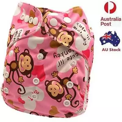 Baby Girl Modern Cloth Nappy Girlie Cloth Nappies Girls Nappy Free Liner (D22) • $9.99