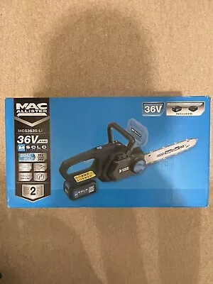 £190 • Buy Mac Allister 36v Cordless Chainsaw Mcs3635-li Brand New Sealed