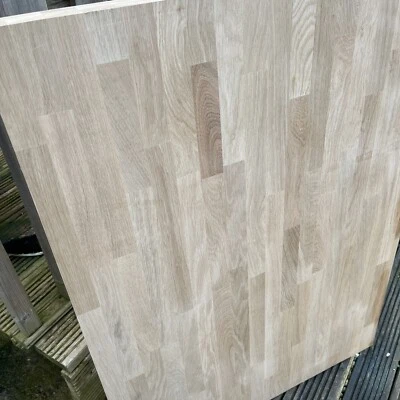 £70 • Buy Solid Oak Kitchen Worktop Off Cut 60mm Thick 1000mm X 746mm
