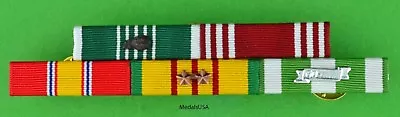 5 Ribbon Bar - Vietnam War - Army Commendation & Good Conduct - 2 Campaign Stars • $21.89