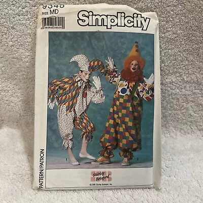 Vintage Simplicity Pattern 9345 Clown Jester Costume Boys Girls Kids Medium (MD) • $7.50