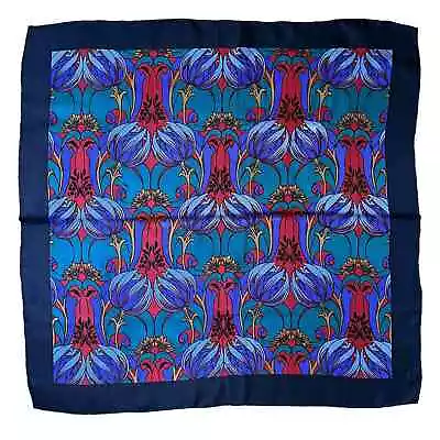 Liberty Of London Vintage Floral Nature Printed Silk Twill Square Scarf Shawl • £52.25