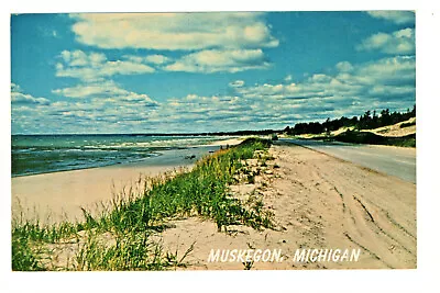 Postcard Muskegon Beach Michigan Sun Sand And Surf Lorraine Penman. F • $3.99