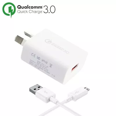 Qualcomm Adaptive Fast Wall Charger For Samsung Galaxy S10+ S9 S8 S6/7 Edge Note • $17.91