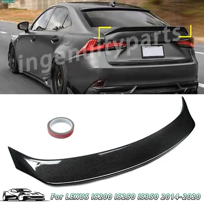 TRUNK SPOILER WING CARBON COLOR FOR 14-20 LEXUS IS200t IS250 IS350 AR STYLE ABS • $67.49