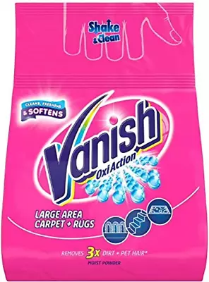 Vanish Carpet Cleaner + Upholstery Power Powder Large Area Cleaning 650 G • £9.93