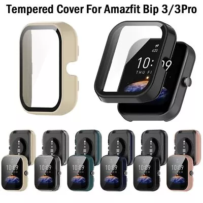 Protective Screen Protector Tempered Cover Case PC Shell For Amazfit Bip 3/3Pro • $7.49