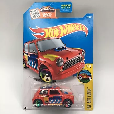 2016 Hot Wheels Morris Mini Cooper  Red Hw Art Cars New Sealed • $3.45