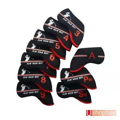 $25.50 • Buy Iron Club Covers 10pcs For Ping Callaway Taylormade Titleist Match Golf Bag