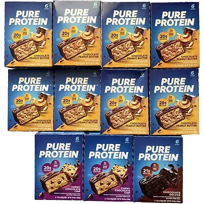 Pure Protein Bars - 62 Bars - 3 Assorted Flavors 20g Protein-Gluten-Free 03/24+ • $74.99