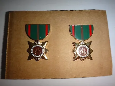 Pair Of Vietnam War ARVN DAN VY BOI TINH Civilian Service Mini Medals • $9.58