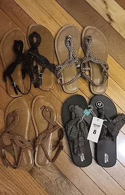 Sandals Lot Of Four Pairs Women's Size 8-8.5 • $14.99