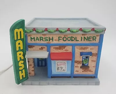 Marsh Foodliner Miniature Christmas Village 1947 1st Store Muncie IN Supermarket • $63.71