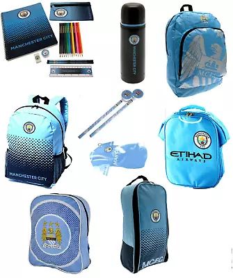 Manchester City FC Back To School Backpack Gym Bag Boot Bag For Everyone  • £20.99