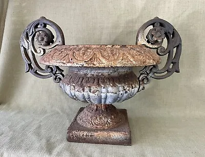 Antique Victorian Small Size Garden Urn Cast Iron Original Finish • $1249.99
