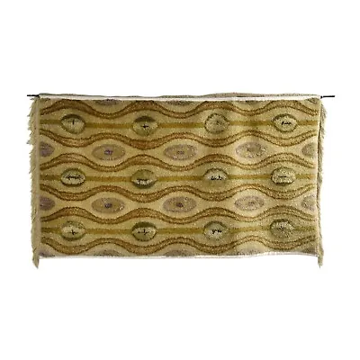 Vintage Mid-Century Modern Fiber Art Wall Tapestry Dated 1962 • $695