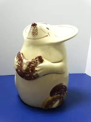 Vintage MOUSE Eating  Cookies All Over  Style Jar California Pottery ? ~ 9.75 H • $29.99