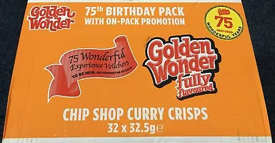 £16.99 • Buy Golden Wonder Chip Shop Curry Crisps 32.5g X 32 Pack Tracked Delivery £16.99
