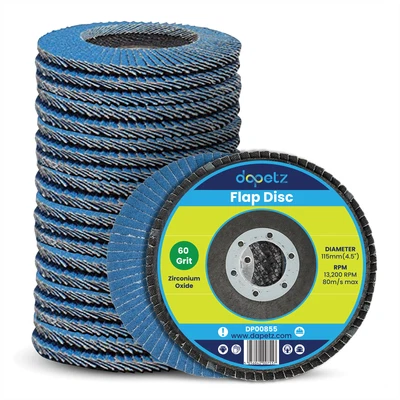 FLAP GRINDING SANDING DISCS 115mm 4.5  40 60 80 120 GRIT ANGLE WHEEL UK • £15.19